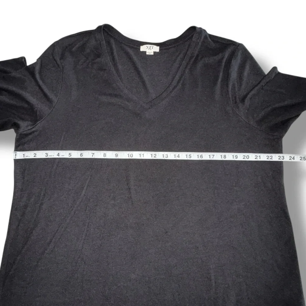 NZT by NIC+ZOE V-Neck Sweet Dreams Long Sleeve Top - XXL Black - Picture 9 of 12